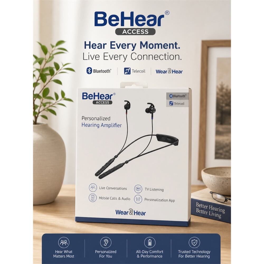 BeHear ACCESS Personalized Hearing Amplifier - New In Box